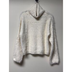VERO MODA Ivory Eyelash Knit Turtleneck, Sz S